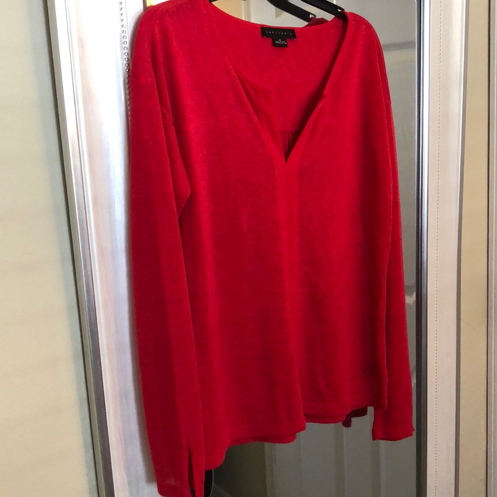 Sanctuary Long Sleeve Tee lightweight Knit Top Size M